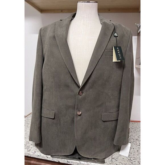 Lauren Ralph Lauren Olive Green Suit Jacket Blazer Sport CoatSize 46L New